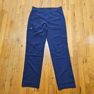 FIGS Axim Cargo Scrub Pants Women's Technical Collection Blue Large